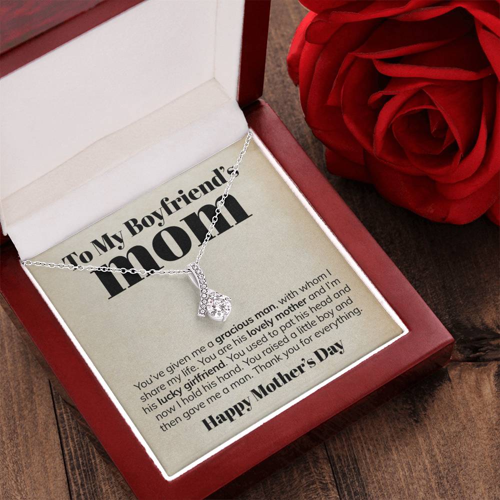 To My Boyfriend's Mom - Thank You - Alluring Necklace Alluring Beauty Necklace
