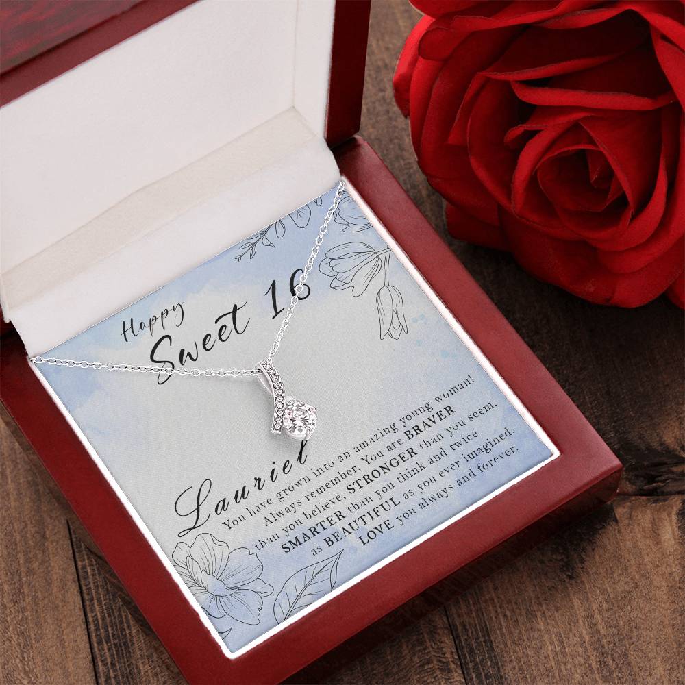 Sweet 16 Gift 16Th Birthday Gift Girl Necklace Sweet 16 Necklace Gift For 16 Year Old Girl Alluring Beauty Necklace