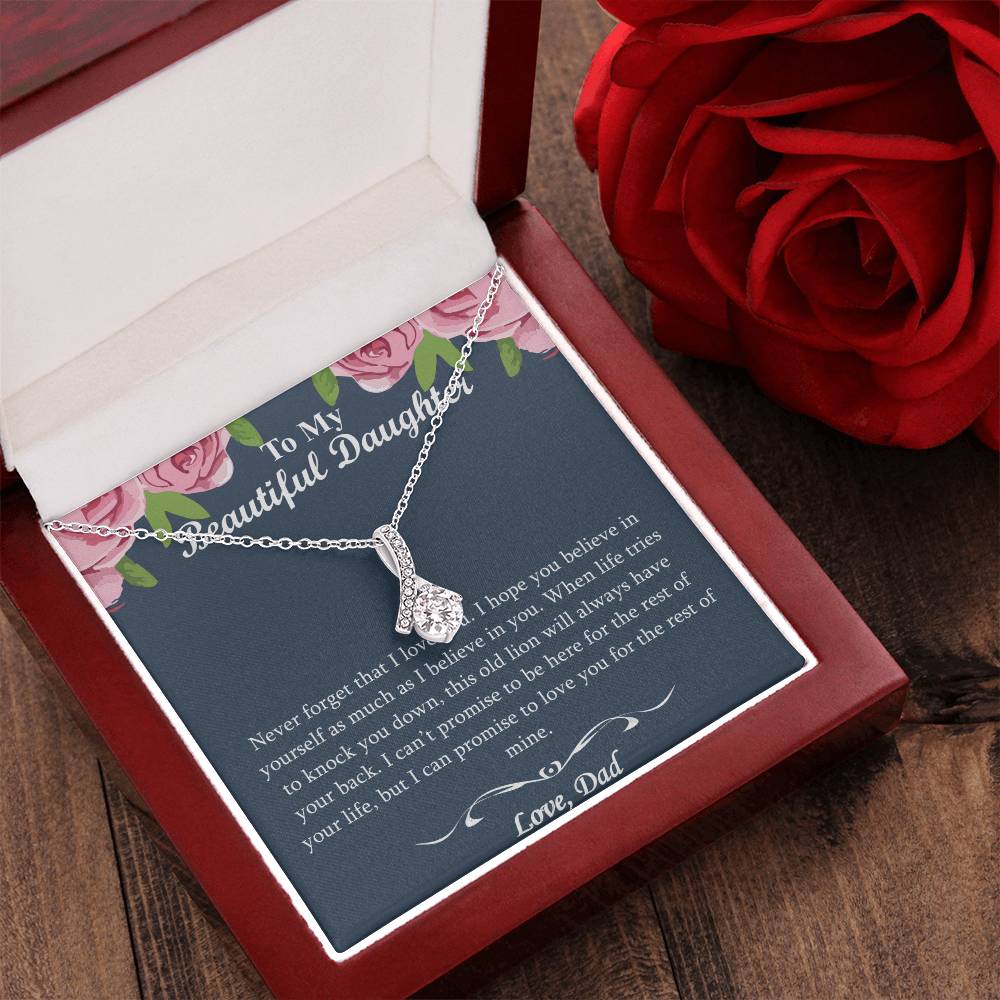 To My Beautiful Daughter Straighten Your Crown Necklace Mom Daughter Necklace Daughter Birthday Gift Daughter Alluring Beauty Necklace