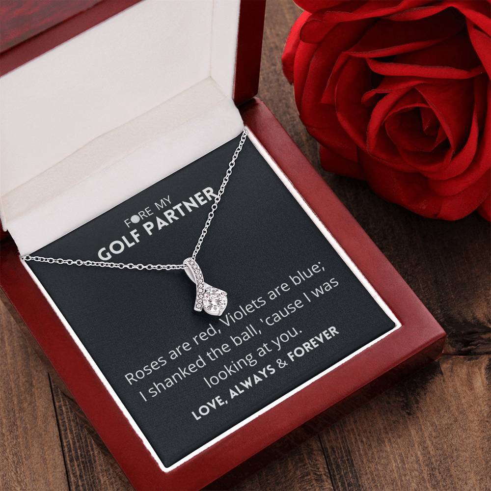 Roses Are Red Golf Necklace Alluring Beauty Necklace