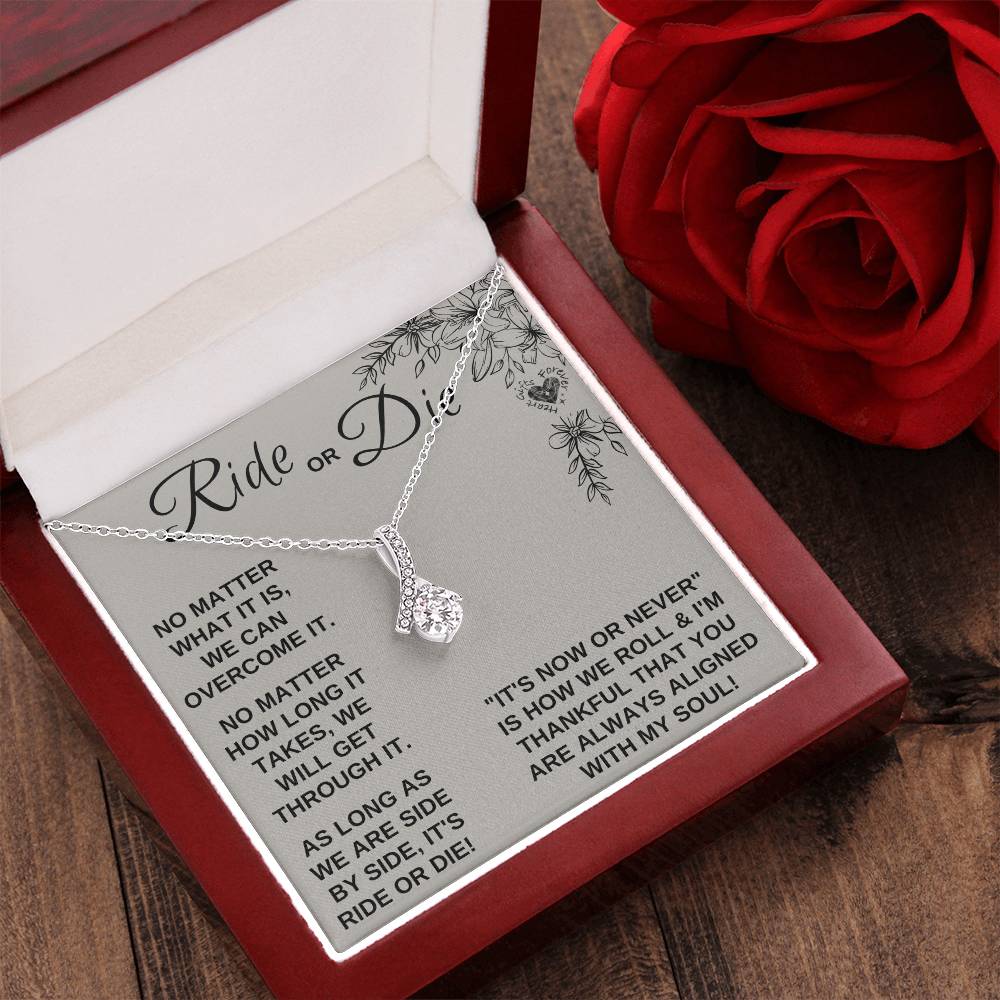 Ride Or Die Pendant For My Soulmate Alluring Beauty Necklace