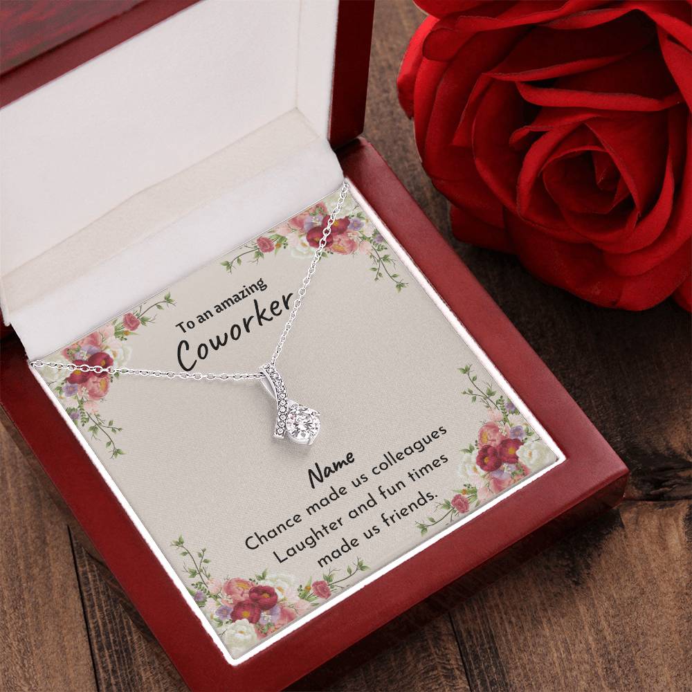 Petit Ribbon - Coworker Leaving - Chance Made Us Colleagues Alluring Beauty Necklace