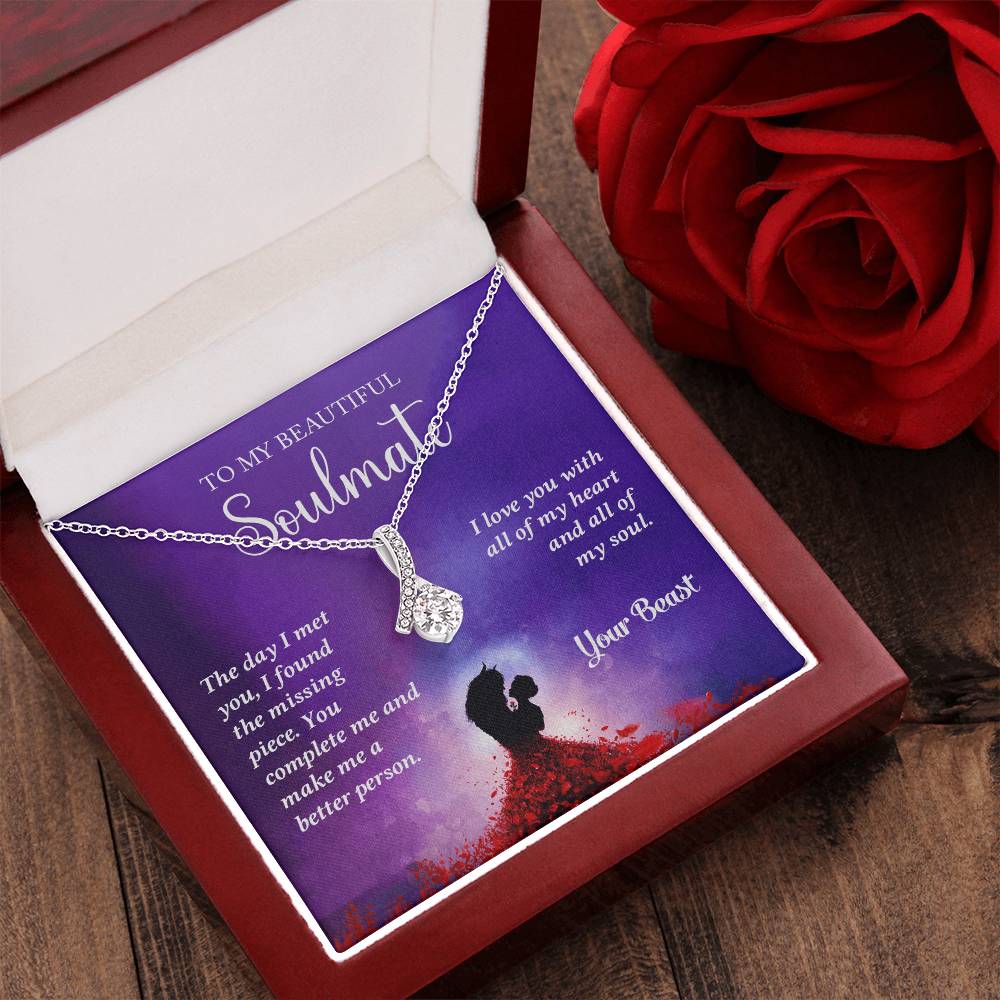 The Beast Loves Soulmates - Alluminum Necklace Alluring Beauty Necklace