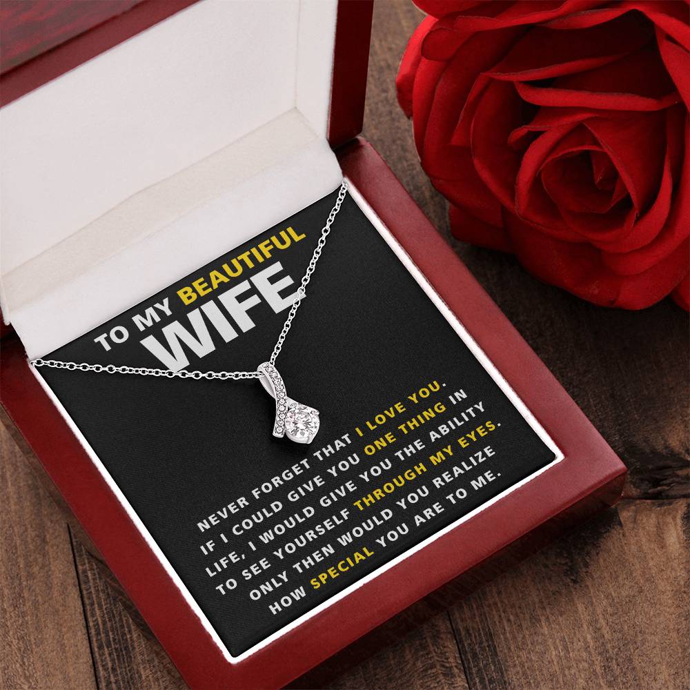 To My Beautiful Wife - One Thing - Necklace Alluring Beauty Necklace