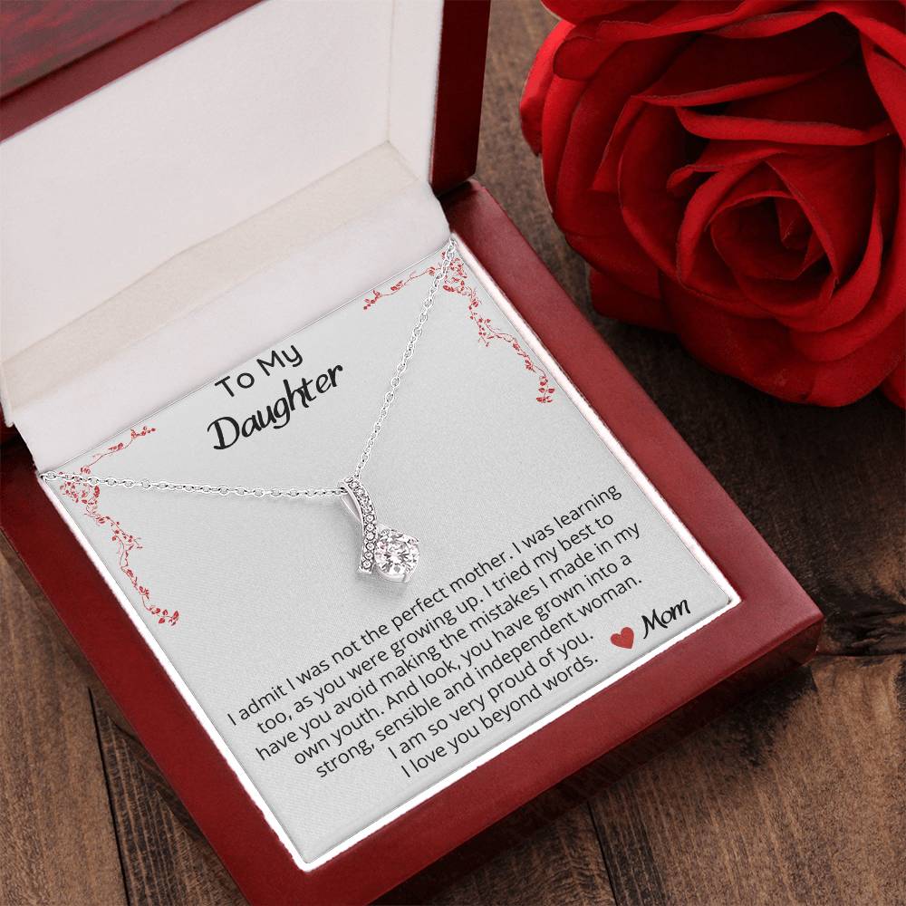 American Made Custom Jewelry Custom Necklace Daughter Necklace From Mom I Love You Pendant Necklace To My Daughter I Admit I Was Not Alluring Beauty Necklace