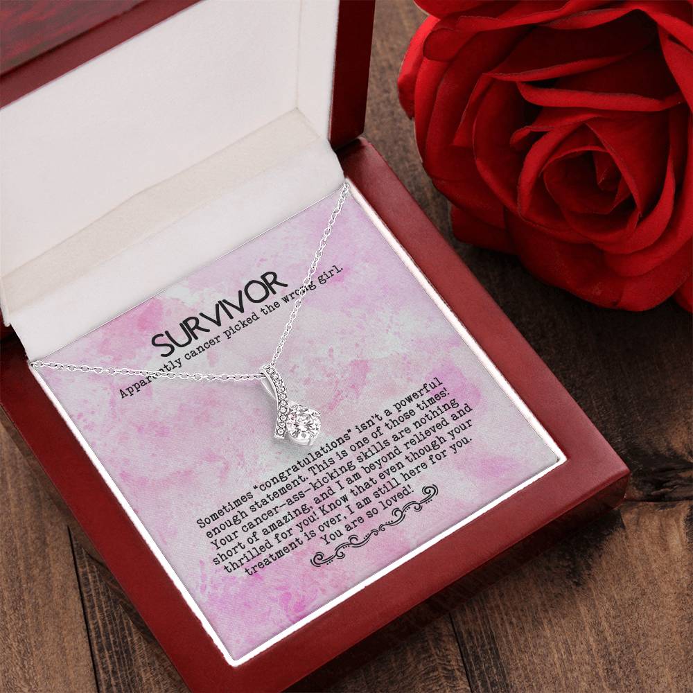 Survivor Ribbon Necklace Alluring Beauty Necklace