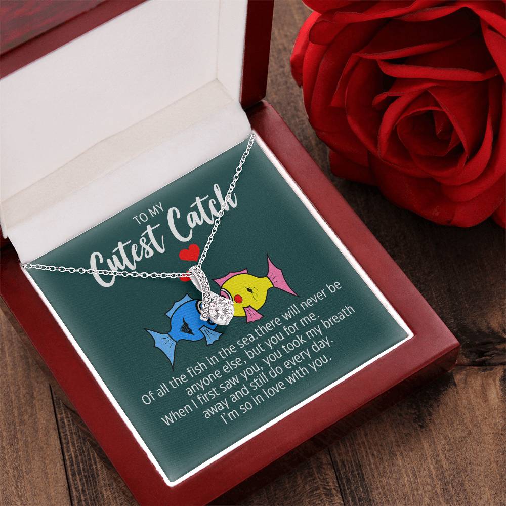 To My Cutest Catch I'm So In Love With You - Eternity Necklace Alluring Beauty Necklace