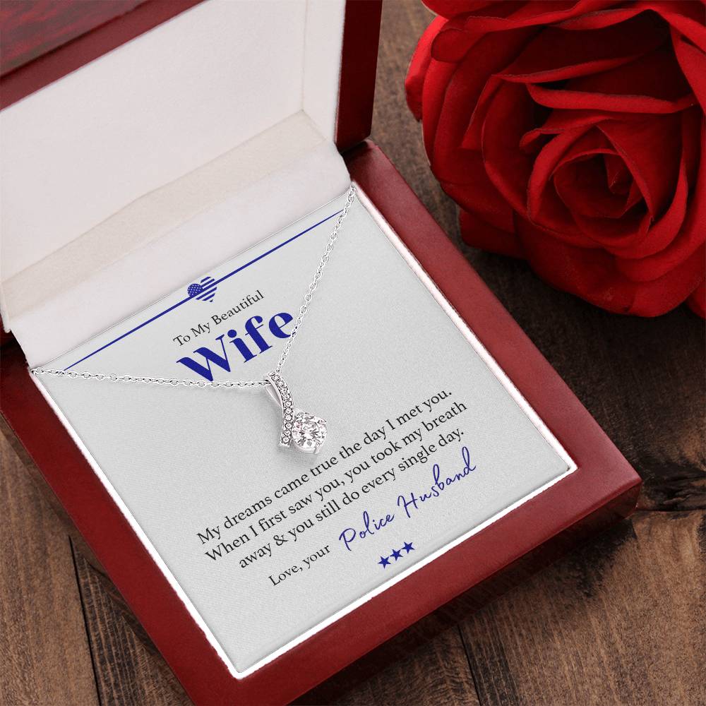 To My Beautiful Wife - You Took My Breath Away - Necklace 2 Alluring Beauty Necklace