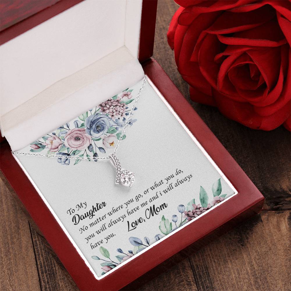 To My Daughter - Alluring Beauty Necklace Daughter Birthday Gift From Mom Christmas Gift Daughter Gift From Mom Anniversary Alluring Beauty Necklace