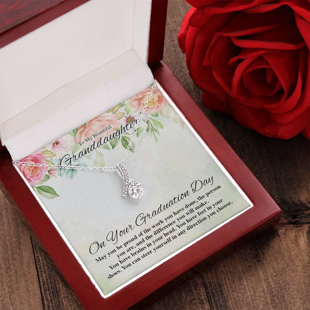 To My Beautiful Granddaughter On Your Graduation Day Flowery Alluring Beauty Alluring Beauty Necklace