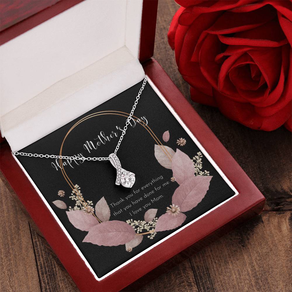 To My Badass Mom Necklace  Badass Mom Gift  Mother’S Day Gift  Birthday Gift  Gift From Daughter  Gift From Son Alluring Beauty Necklace