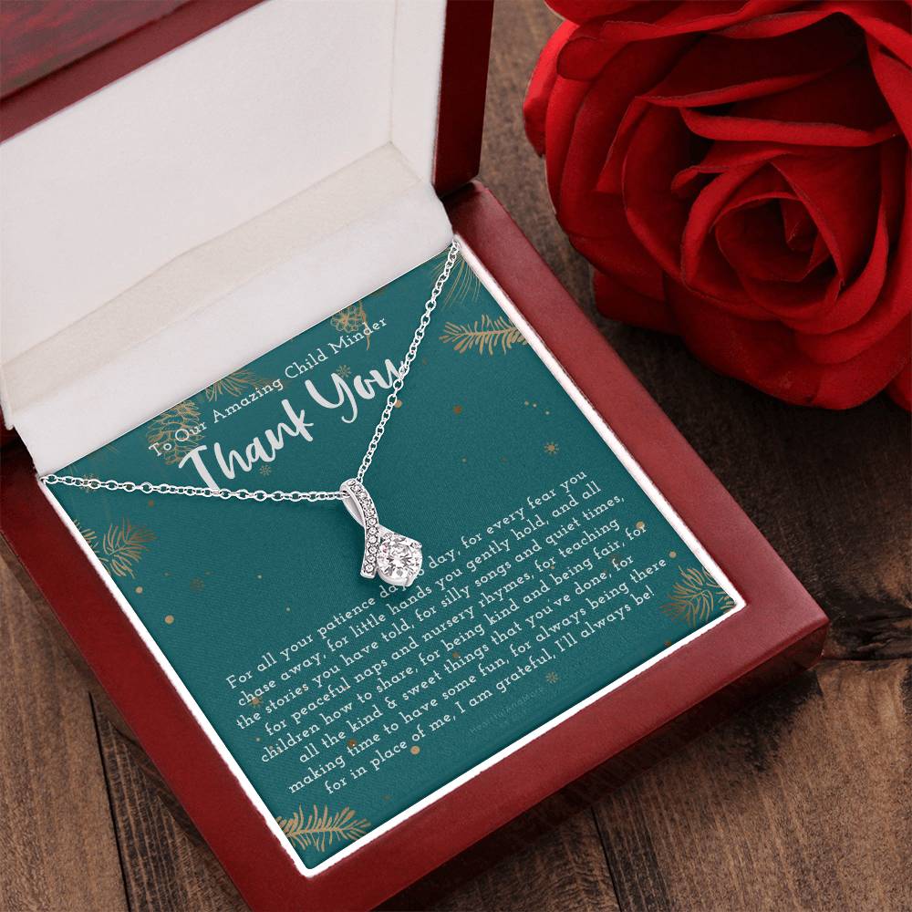 Thank You Gift For Child Minder Child Minder Appreciation Gift  Child Minder Leaving Gift Childminder Christmas Gift Child Minder Necklace Alluring Beauty Necklace