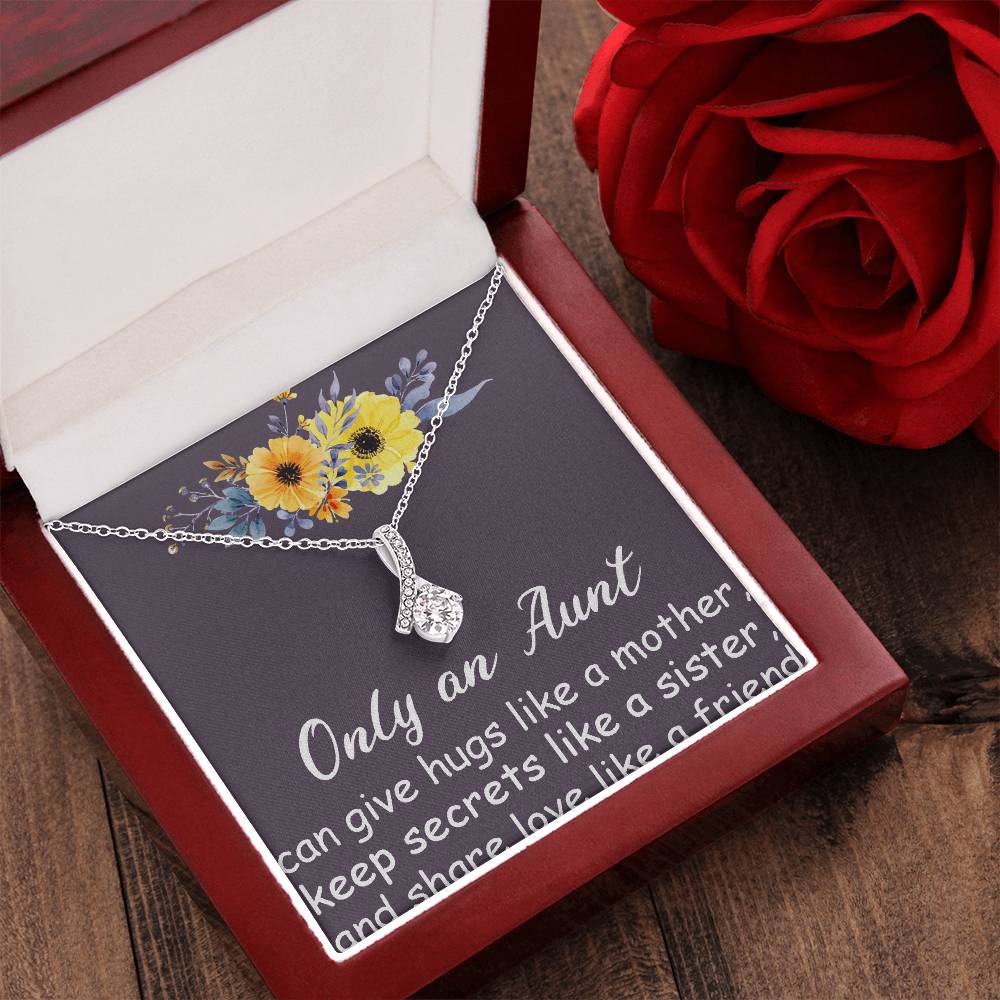 Aunt Necklace Auntie Aunt Gift Aunt Charm Aunt Jewelry New Aunt Best Auntie Ever My Aunt Loves Me Alluring Beauty Necklace For Auntie Alluring Beauty Necklace
