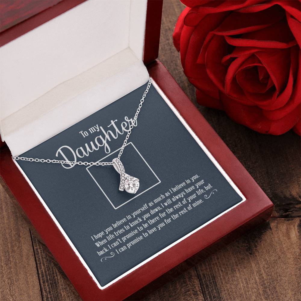 The Perfect Gift For You Daughter With A Heartfelt Message I Always Got Your Back - A Gift She Will Treasure Forever - Alluring Beauty Necklace