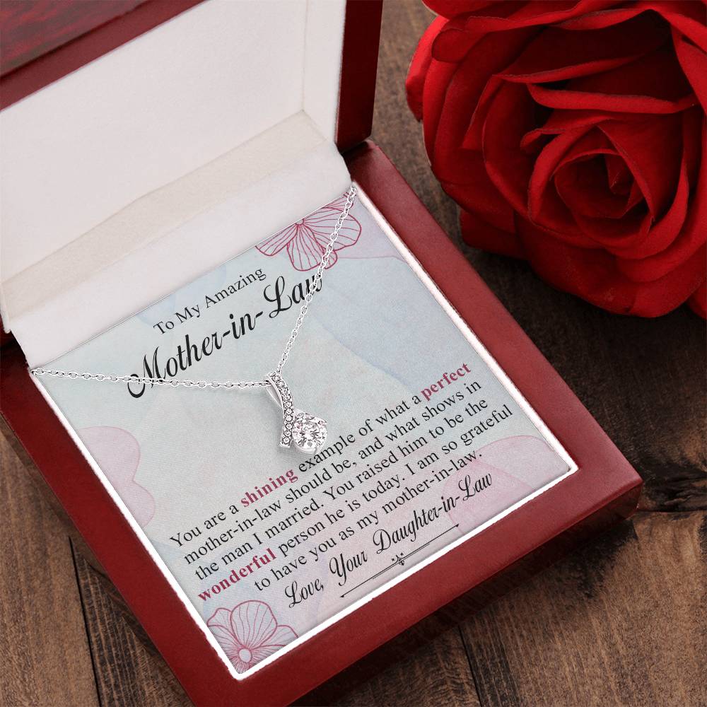 To My Amazing Mother-In-Law Alluring Beauty Necklace