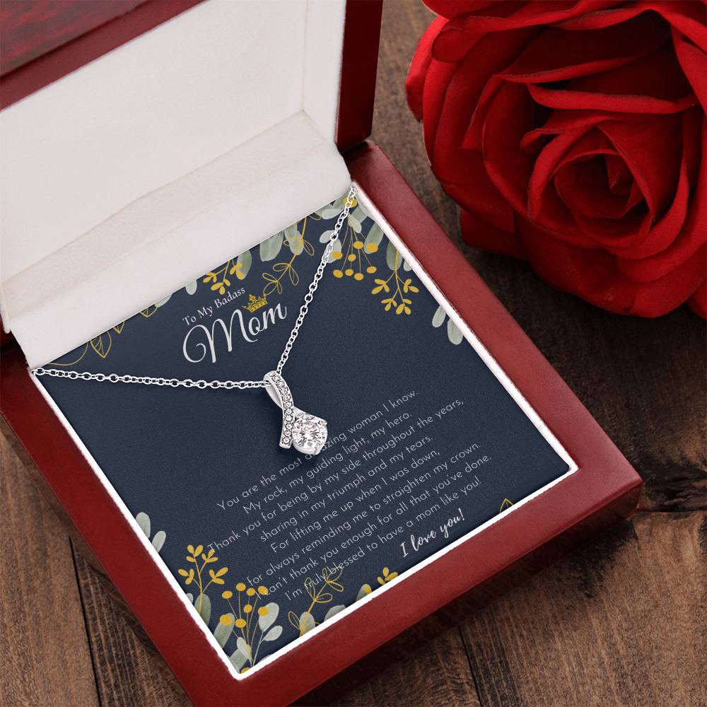 To My Badass Mom Necklace  Badass Mom Gift  Mother’S Day Gift  Birthday Gift  Gift From Daughter  Gift From Son - Alluring Beauty Necklace