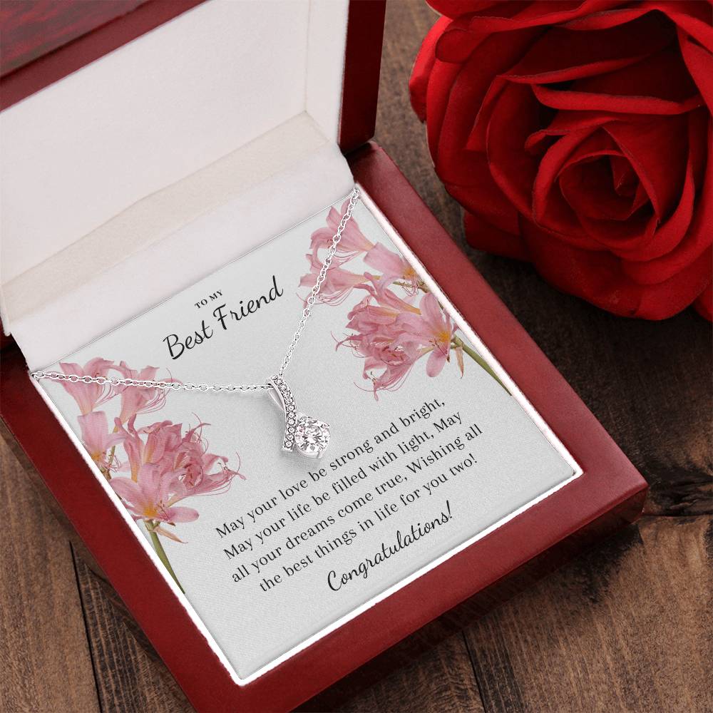 To My Best Friend Wedding Gift Alluring Beauty Necklace