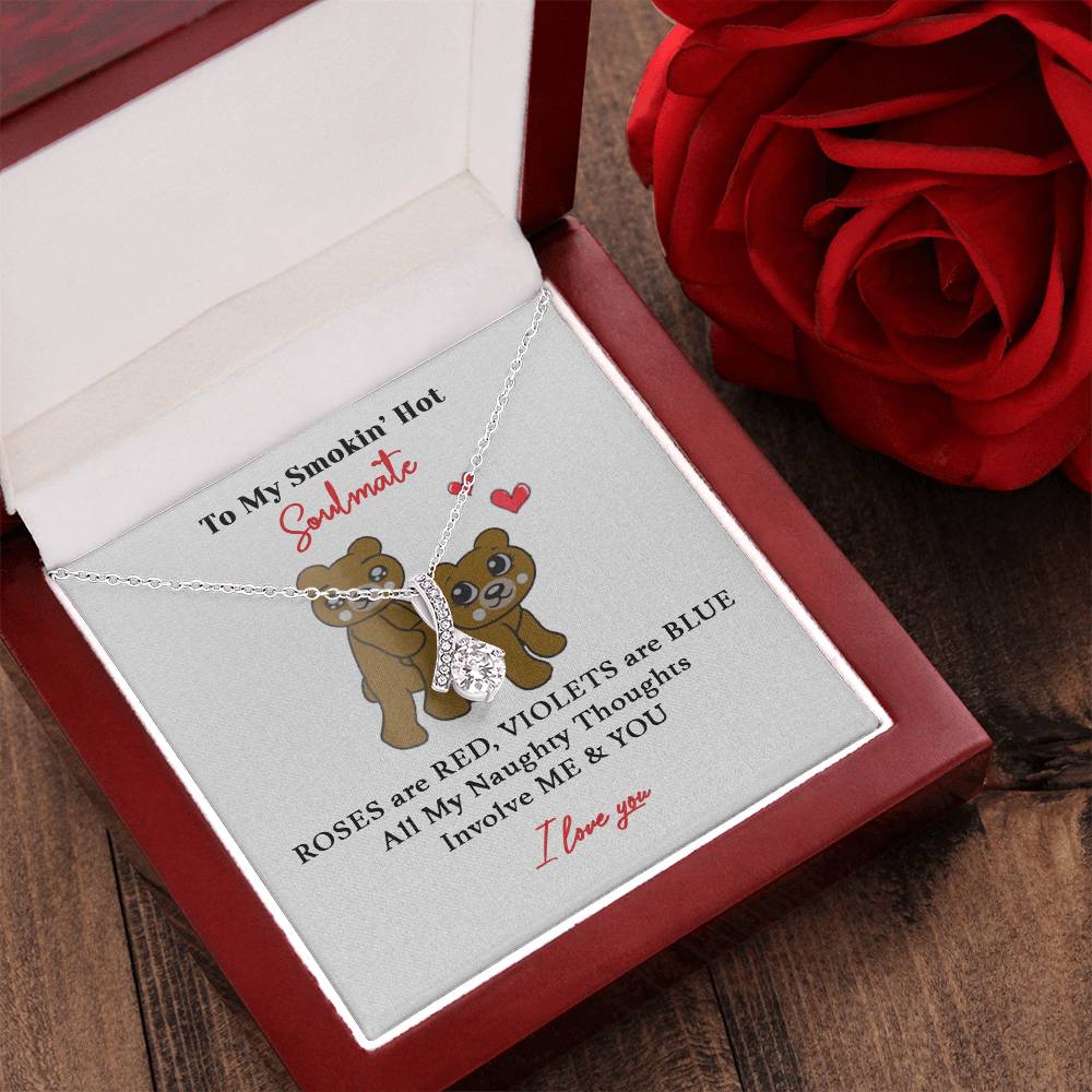 Roses Are Red Violets Are Blue - Valentine's Day Gift Alluring Beauty Necklace