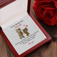 Roses Are Red Violets Are Blue - Valentine's Day Gift Alluring Beauty Necklace