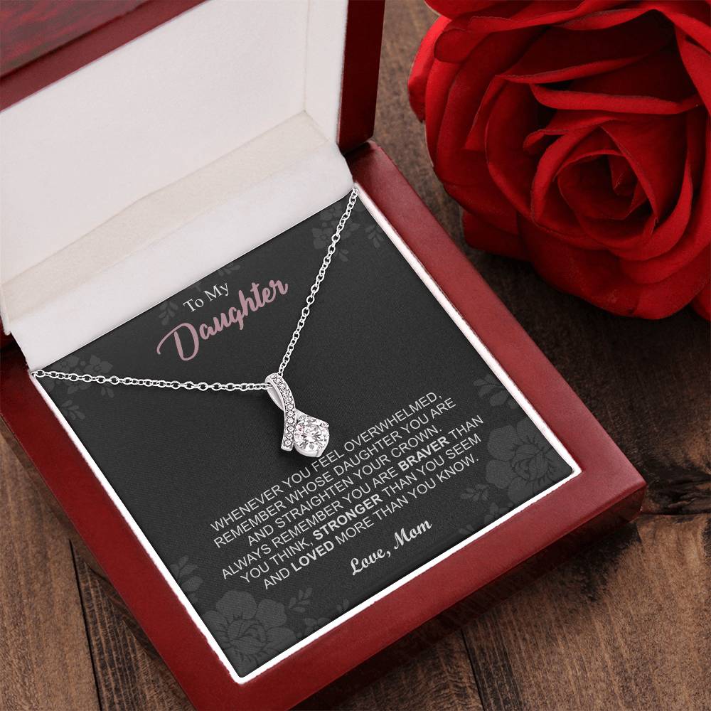 To My Daughter - Alluring Beauty Necklace Gifts Daughter Gift From Mom Anniversary Lovingly Mom Birthday Alluring Beauty Necklace
