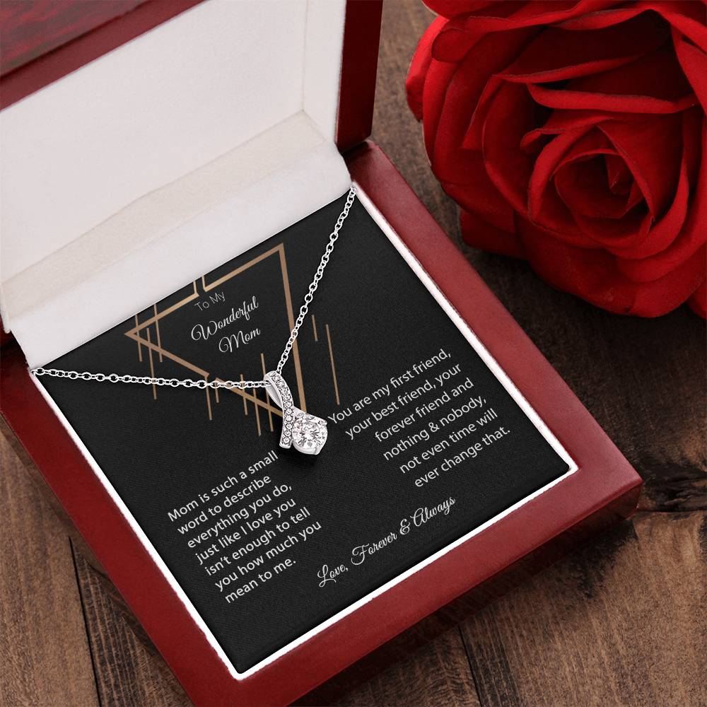 Mom Is A Small Word Necklace Alluring Beauty Necklace