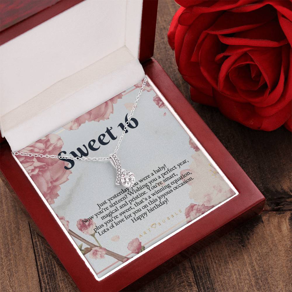 Sweet 16 Gift 16Th Birthday Gift Girl Necklace Sweet 16 Necklace Gift For 16 Year Old Girl - 16Th Birthday Gift For Her 16Th Birthday Alluring Beauty Necklace