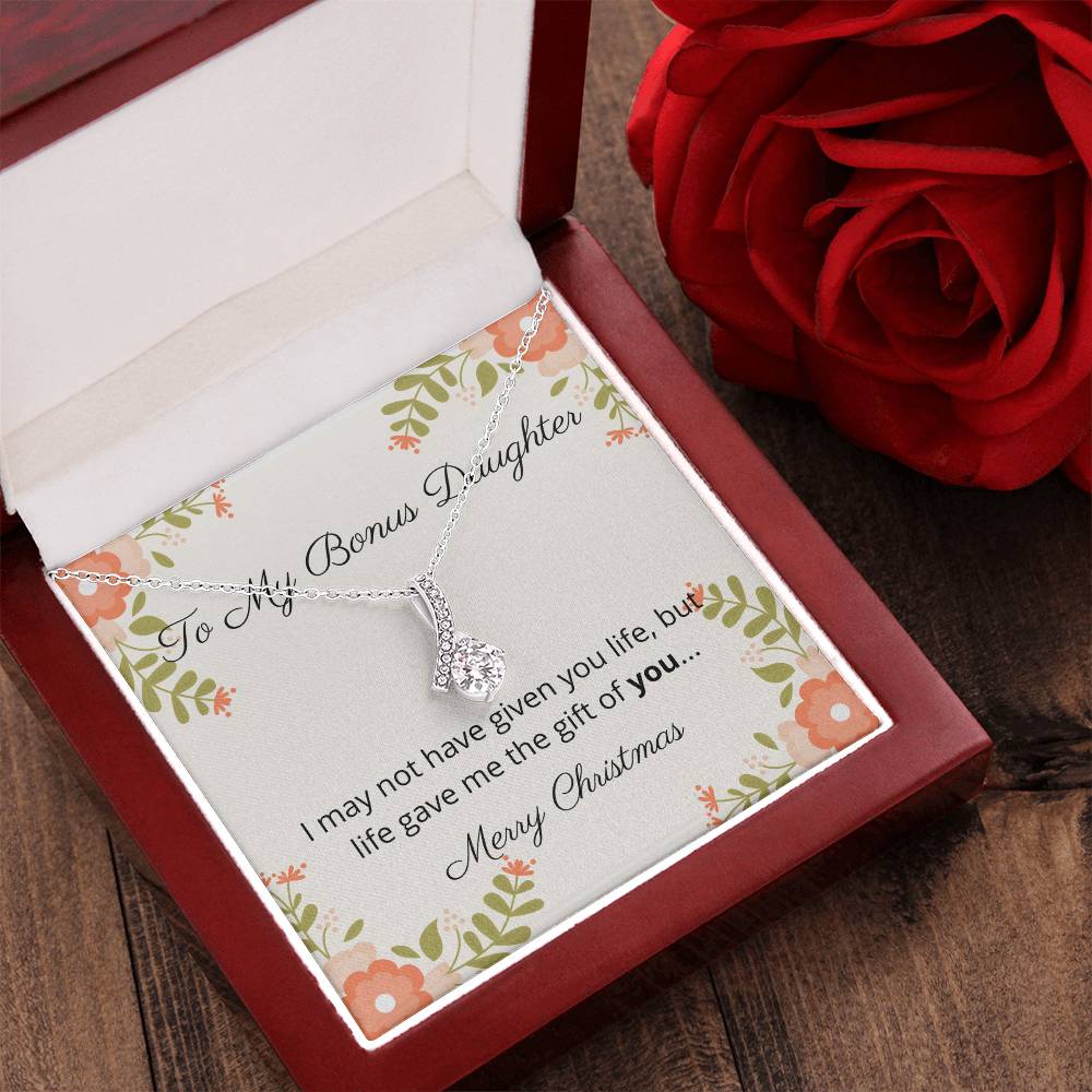 Beautiful Bonus Daughter---Alluring Ribbon Pendant Alluring Beauty Necklace