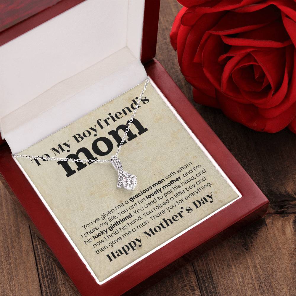 To My Boyfriend's Mom - Thank You For Everything - Necklace Alluring Beauty Necklace