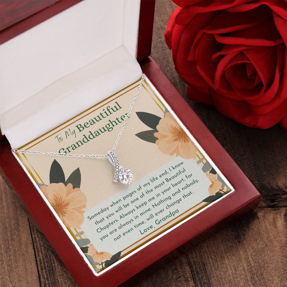 To My Beautiful Granddaughter Always Keep Me In Your Heart For You Are Always Mine Love Grandpa Alluring Beauty Necklace