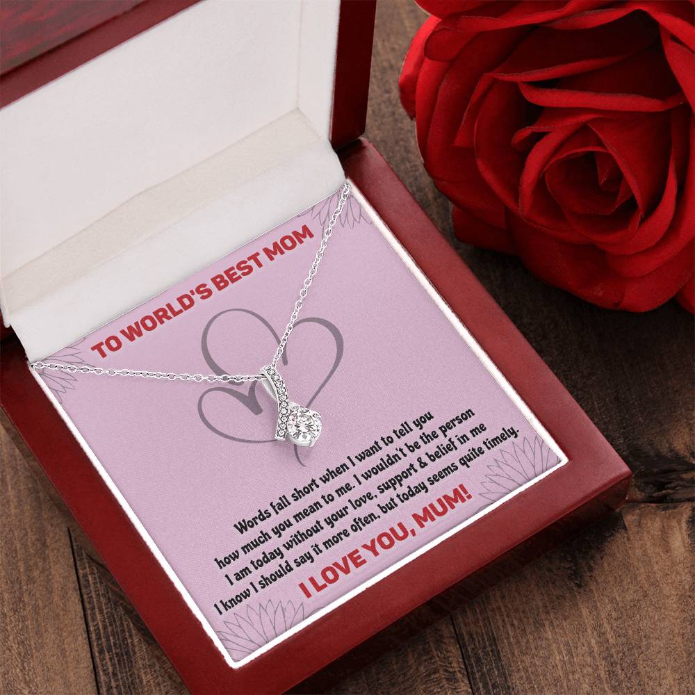 The World Best Mom -  Alluring Beauty Necklace Alluring Beauty Necklace