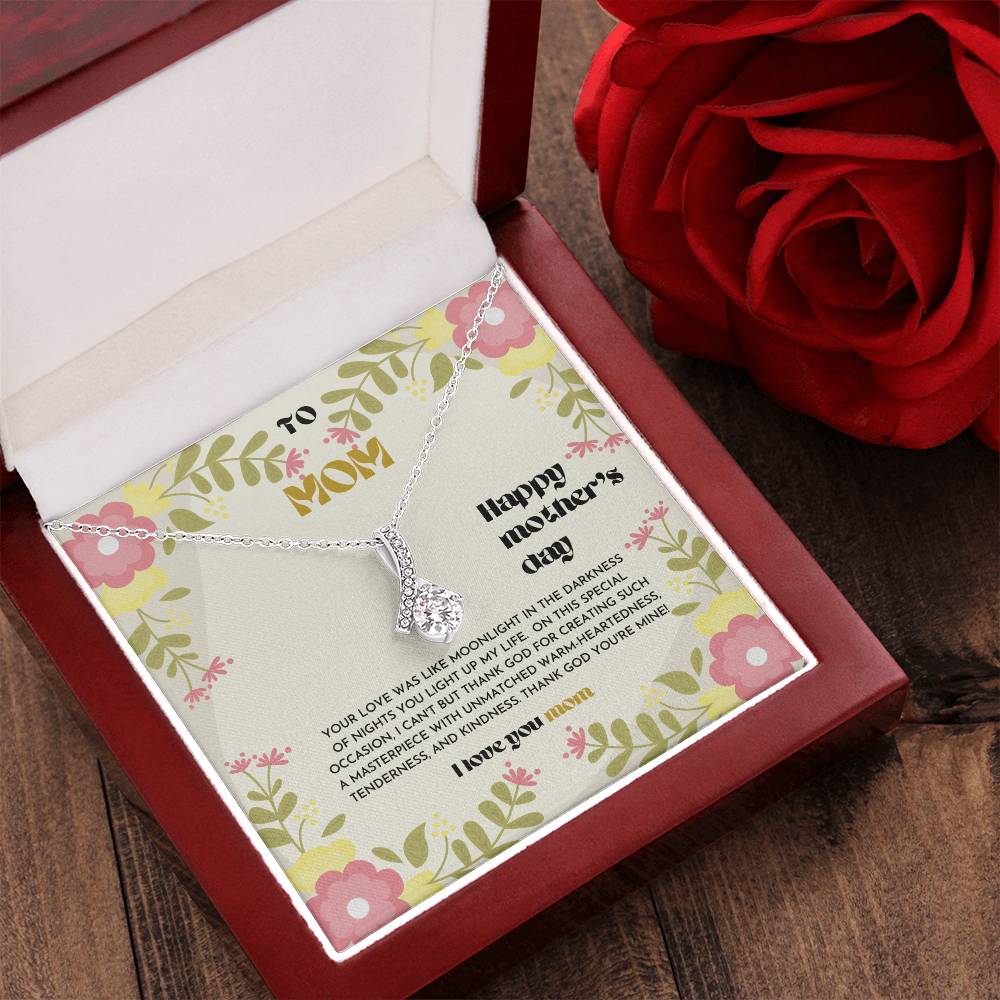 To Mom-Happy Mother's Day Necklace Gift Set. Alluring Beauty Necklace