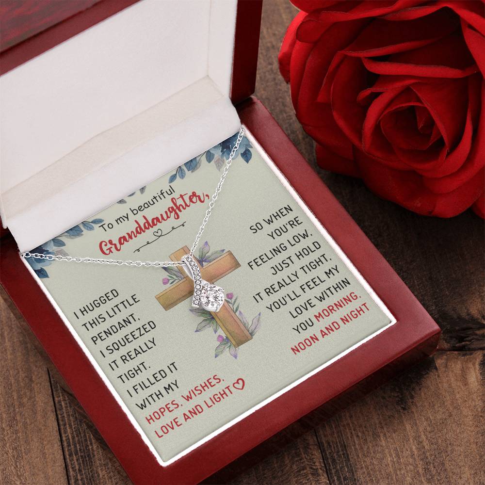 To My Beautiful Granddaughter Alluring Beauty Necklace