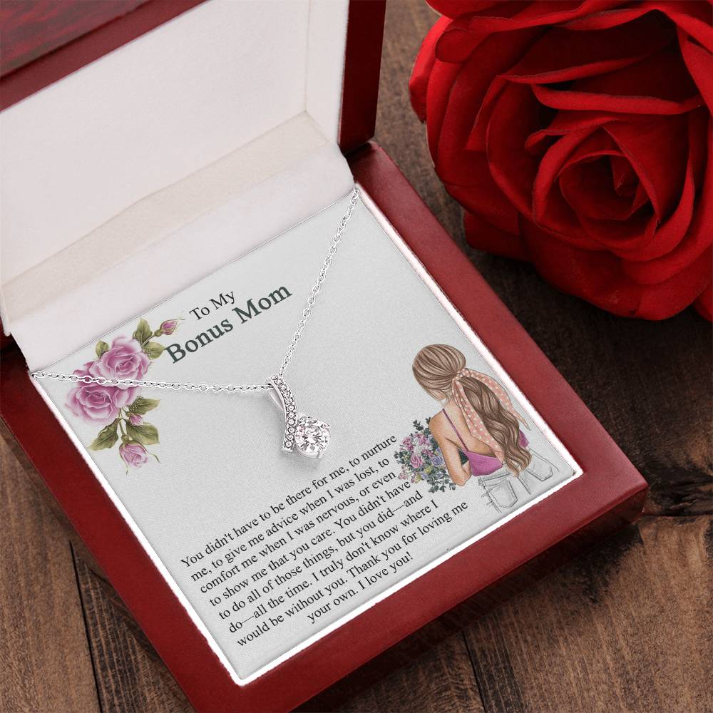 Step Mom Gift Bonus Mom Necklace Present For Stepmom For Mother's Day Christmas Birthday Double Circles Mother - Necklace Alluring Beauty Necklace