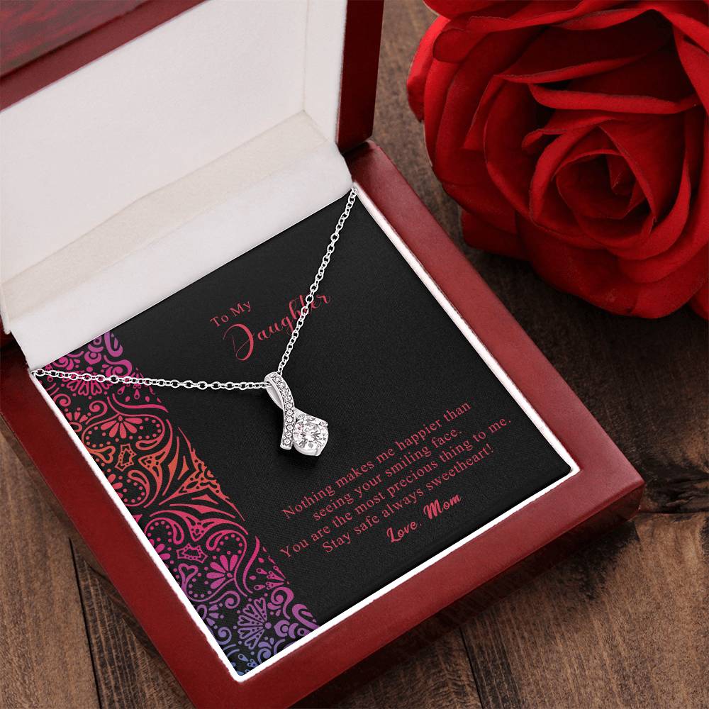 Mom To Daughter Alluring Beauty Necklace Gift -  Daughter Birthday Gift Daughter Jewelry Daughter Necklace Mom To Daughter Alluring Beauty Necklace