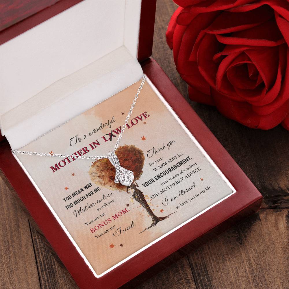 To A Wonderful Mother In Law Alluring Beauty Necklace