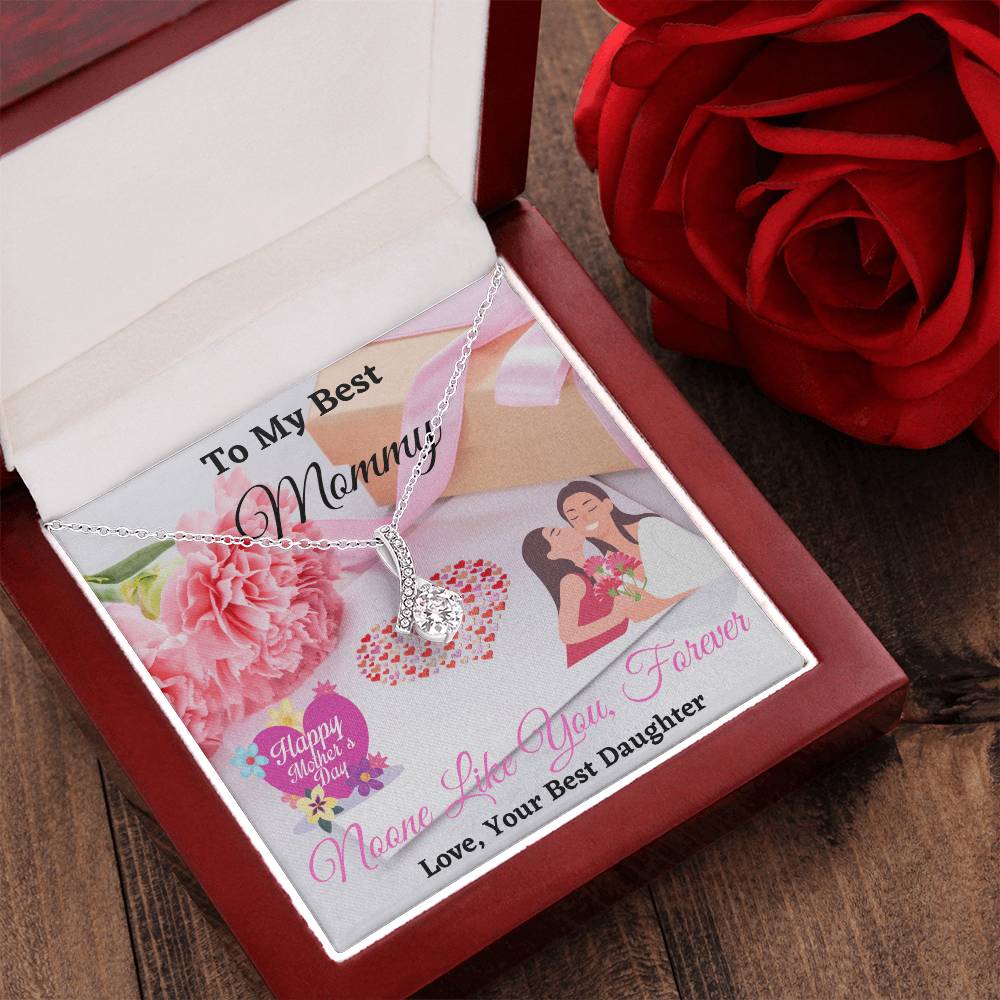 To My Best Mommy From Best Daughter Alluring Necklace Alluring Beauty Necklace