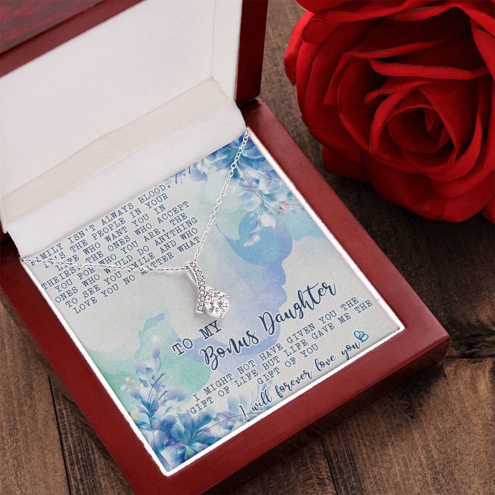 Stepdaughter Necklace Gift Customize Bonus Daughter Necklace Alluring Beauty Necklace For Stepdaughter Daughter In Law Necklace Gifts Alluring Beauty Necklace
