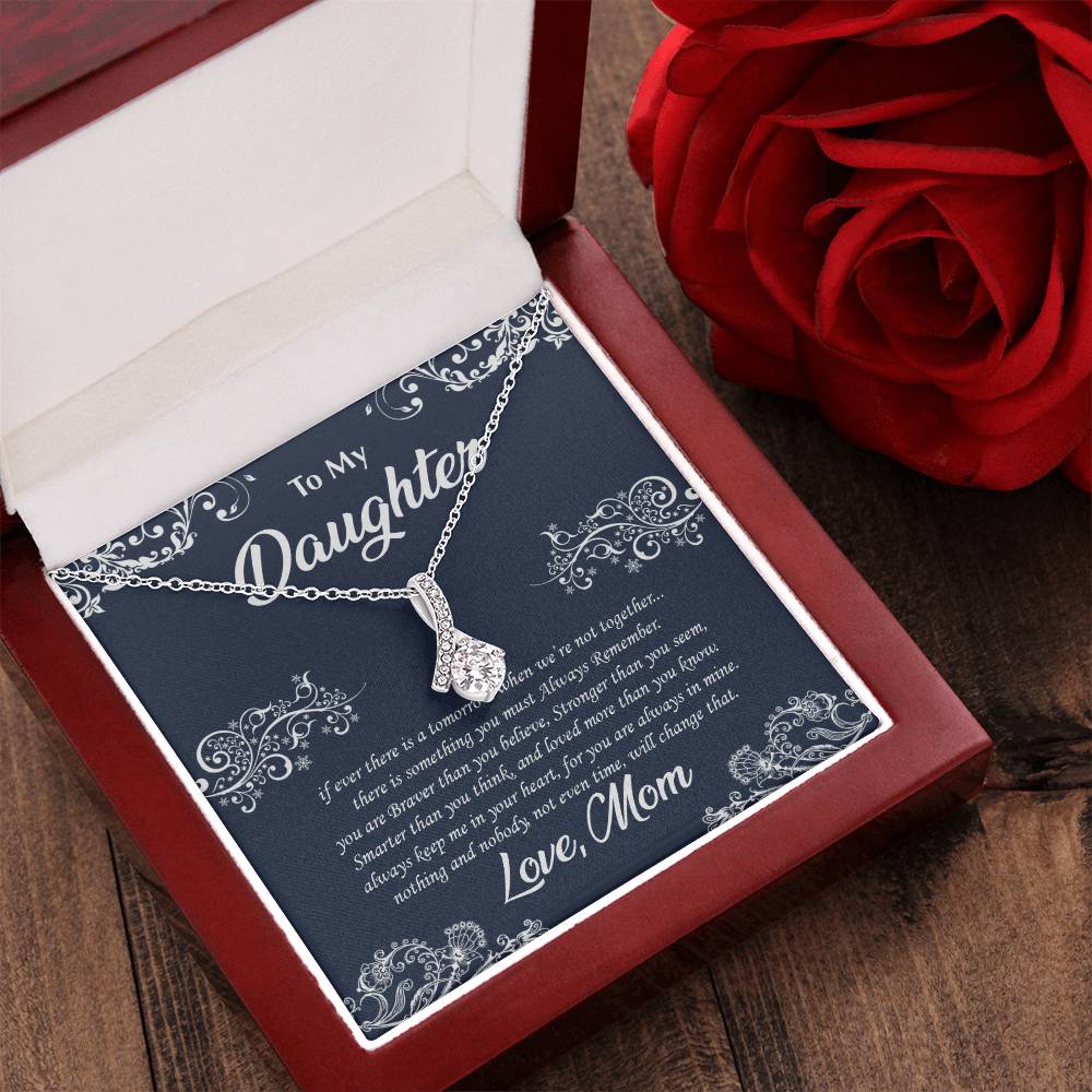 To My Daughter - For Daughter From Mom Mom And Daughter Gift Valentine's Alluring Beauty Necklace