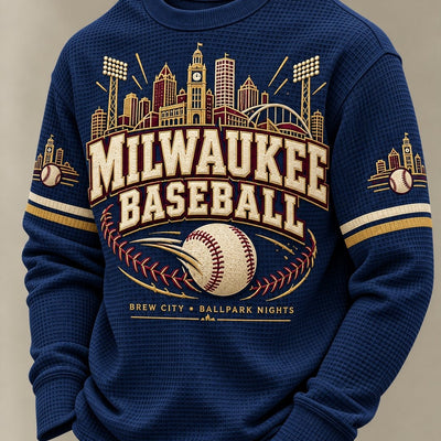 Milwaukee Ballpark Lights Baseball Long Sleeve Tee