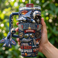 Fighter Jet Ace Jewel 40oz Tumbler