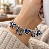 Dallas Football Fan Charm Bracelet