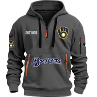 Milwaukee White Baseball Hoodie