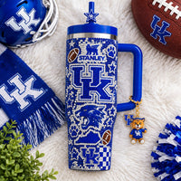 Kentucky Wildcat Blue Gilded 40oz Tumbler
