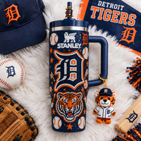 Detroit Baseball Fan Rhinestone 40oz Tumbler