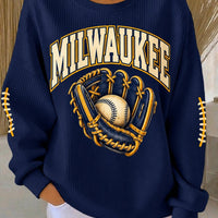 Milwaukee Glove Crest Baseball Sweatshirt
