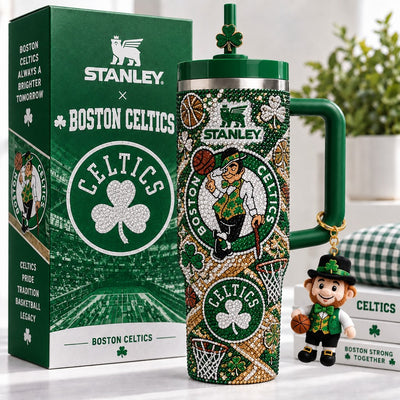 Boston Basketball Bling 40oz Tumbler