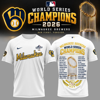 Milwaukee Our First Forever White Baseball T-Shirt