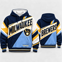 Milwaukee Diagonal Stripe Baseball Hoodie
