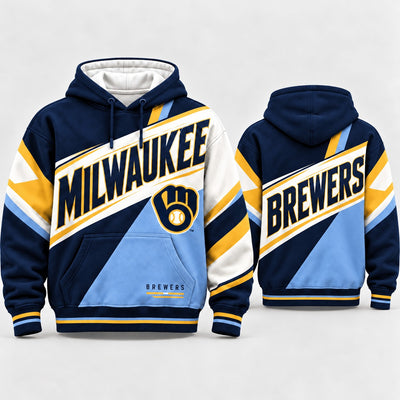 Milwaukee Diagonal Stripe Baseball Hoodie
