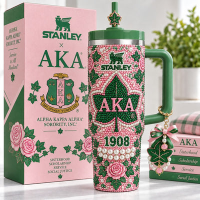 Pink and Green Sisterhood Glam 40oz Tumbler